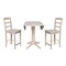 International Concepts Round 42 in Rd Ped Gathering Ht Table, 2 Stools, Unfinished, Ready to Finish, 42 in W, 42 in L, Wood K-42DPT-27-S402-2 - alternate 2